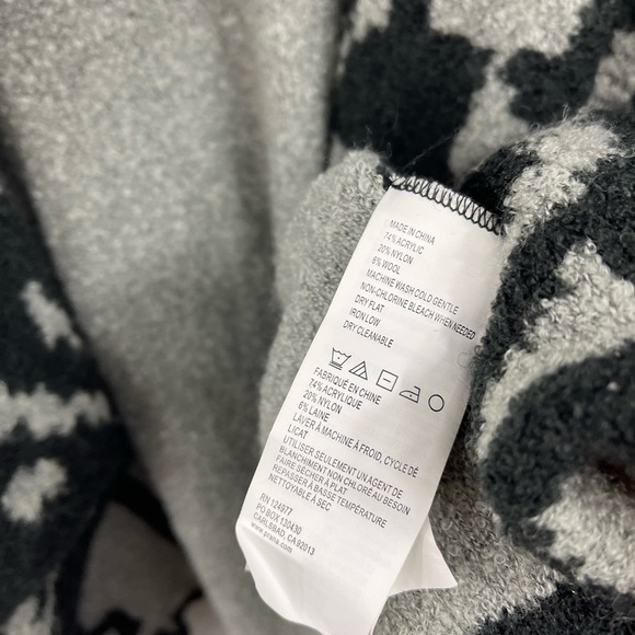 Prana Size Medium Gray Reversible Alberta Open Front Waterfall Cardigan sweater - Picture 5 of 7